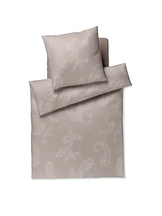 JOOP | Satin Bettwäsche PAISLEY 70x90cm/140x200cm Dkl Rot | beige